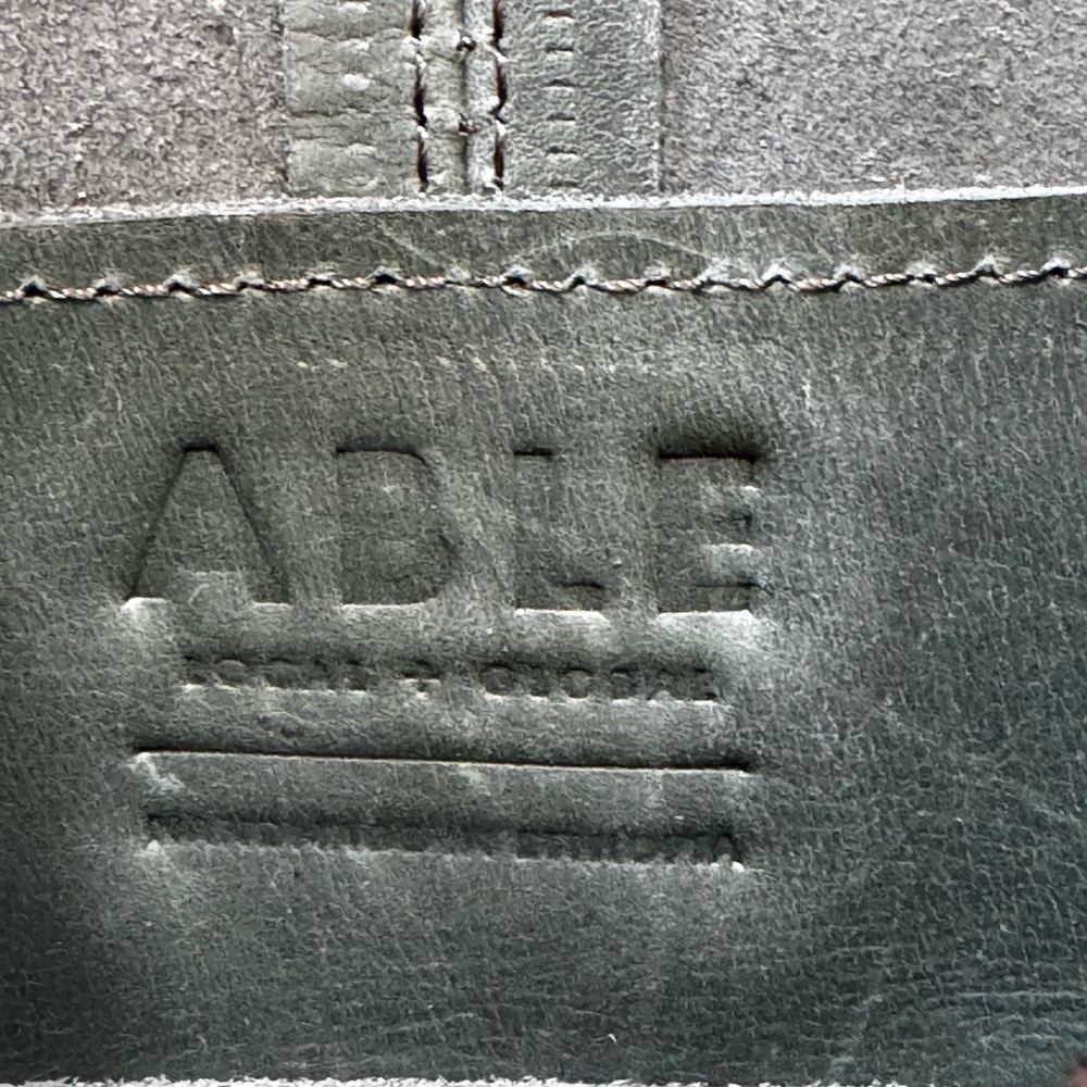 Able Eden Spruce Green Leather Bucket Bag Local and Global - Picture 8 of 9